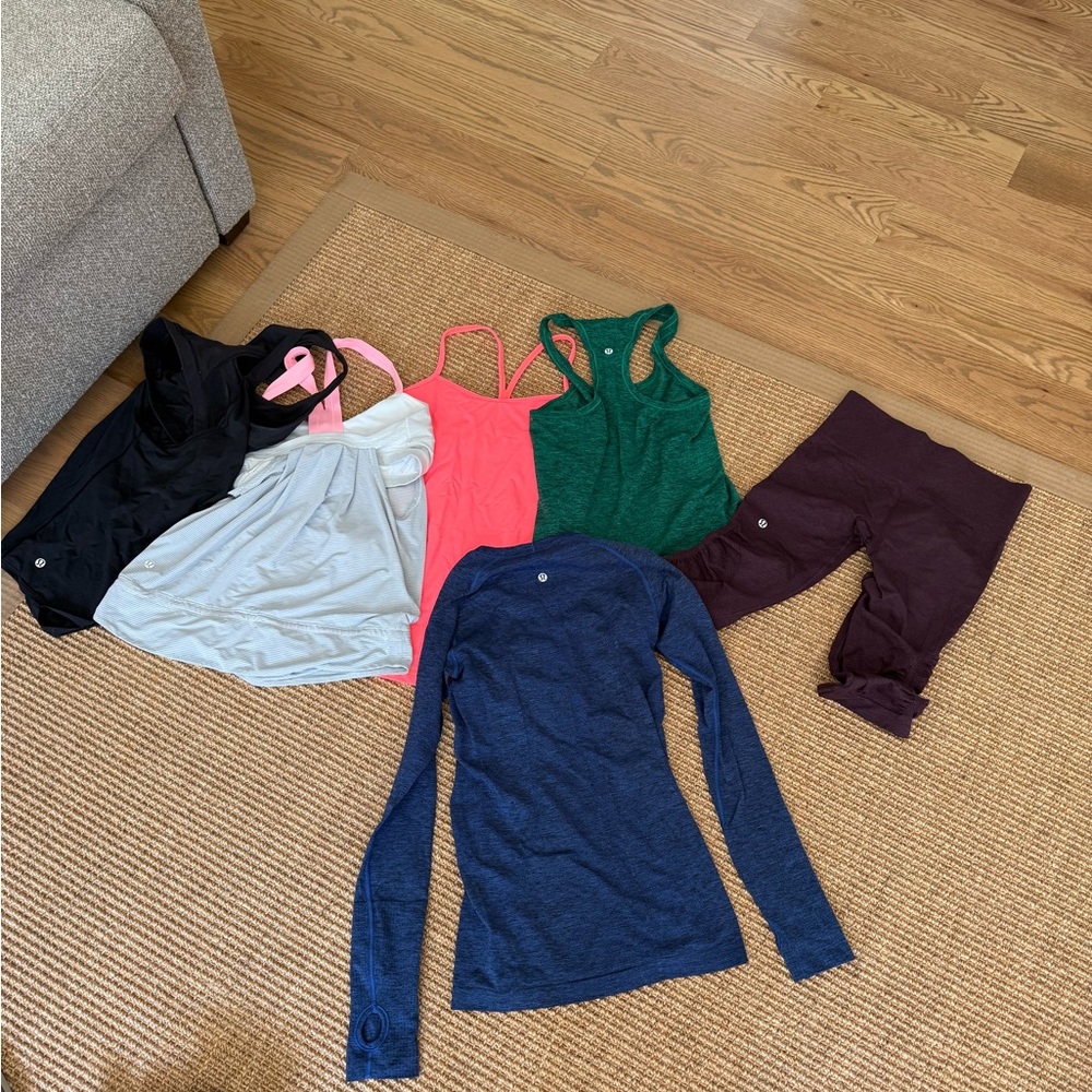 Lot of Lululemon - Various tops and pants (all size 4)